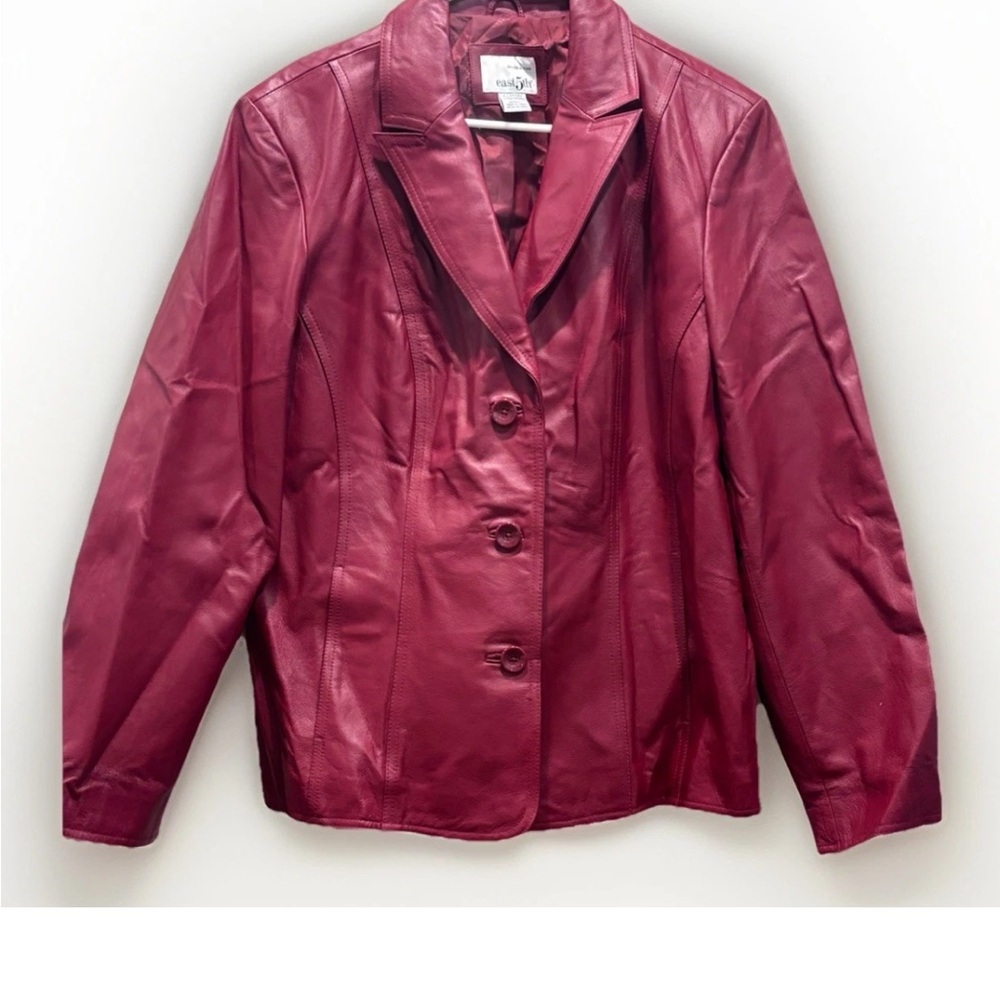 East 5th Women's Burgundy Leather Jacket